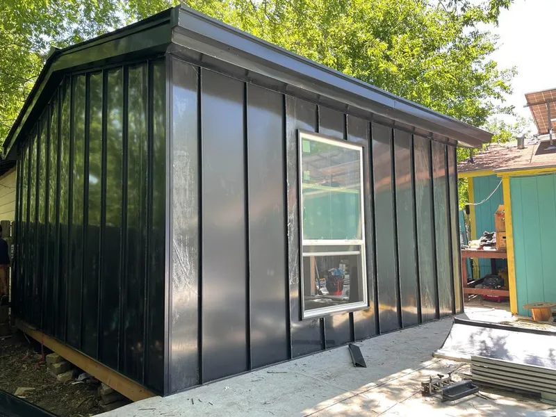 Black standing seam metal wall panels for Metal Roof Installation in Rio Vista